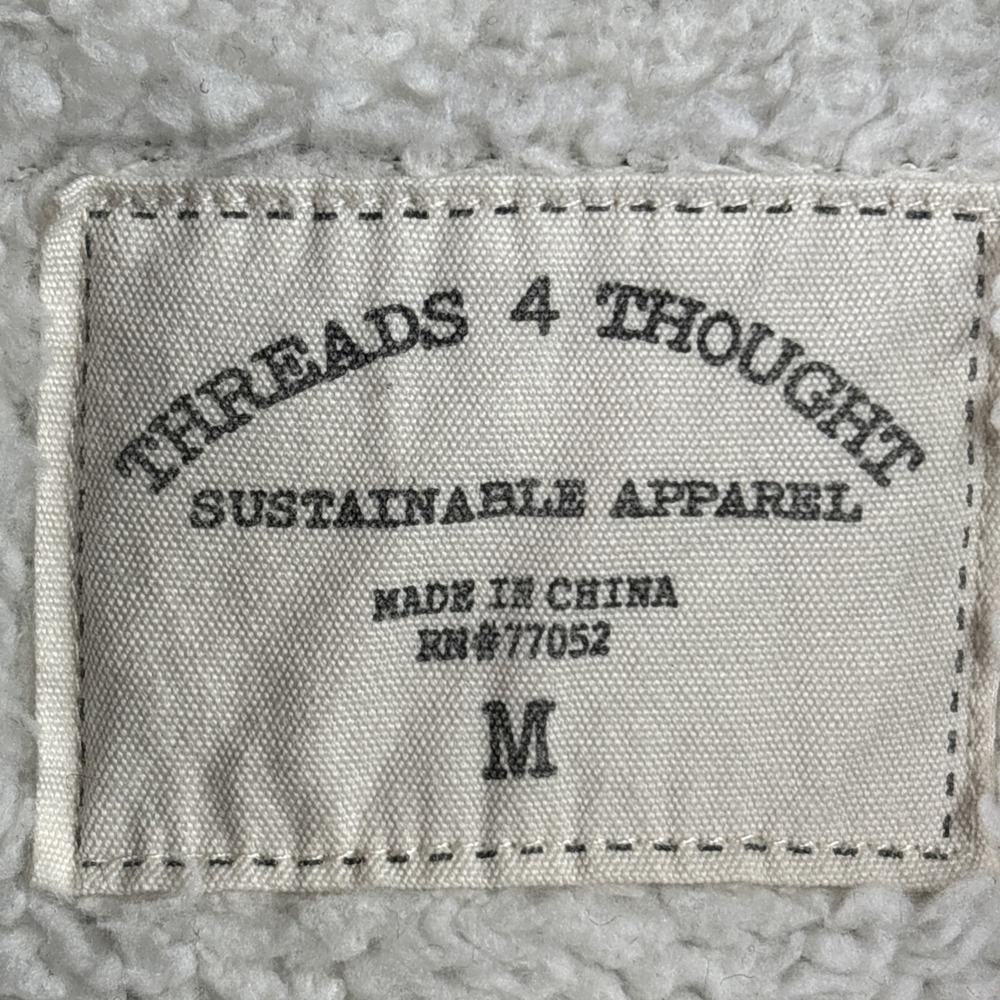 Tread 4 Thought‎ Men's Shirt Jacket , M  Gray Sustainable Apparel Fleece Linned - Picture 9 of 13